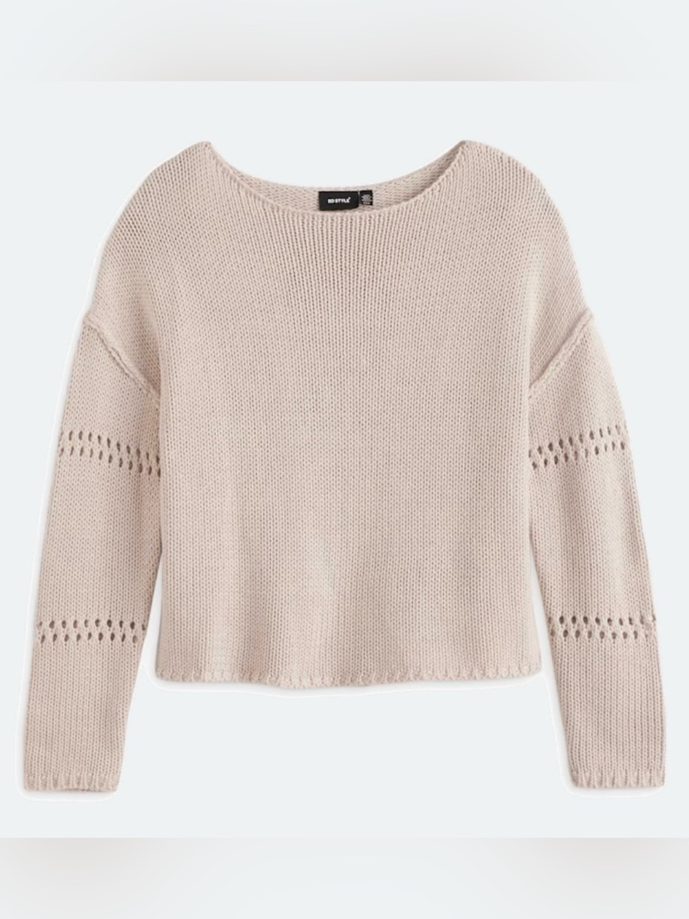 Stitchfix Women’s Knit Crewneck Sweater in Taupe